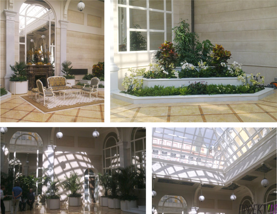 Капитальный ремонт и обновление растительного дизайна зимнего сада правительственного здания